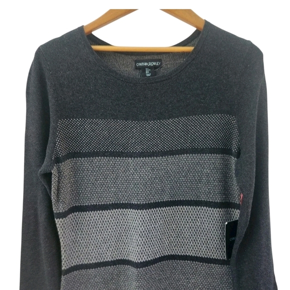 Cynthia Rowley Charcoal Gray Sweater Dress Womens Size Large New NWT - Picture 2 of 8